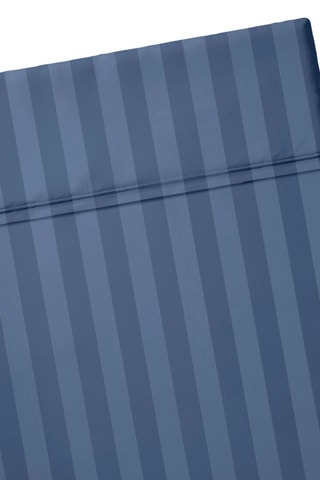 Sábana encimera de satén de algodón - 80 hilos/cm² - Azul