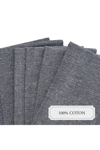 6 servilletas de tela - Azul oscuro