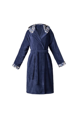 Albornoz con capucha - Azul oscuro