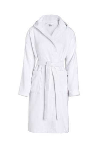 Albornoz con capucha Blanco
