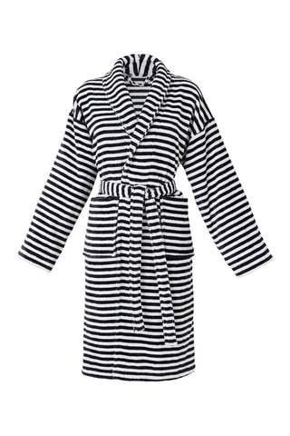 Albornoz con cuello de chal Nice - Azul oscuro