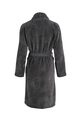 Albornoz con cuello de chal - 
Gris oscuro