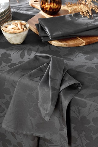 4 toallas de tocador Cresson de fontaine - Gris oscuro - 50 x 50 cm