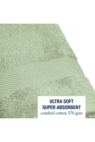 2 toallas de mano - Verde almendra - 50 x 100 cm