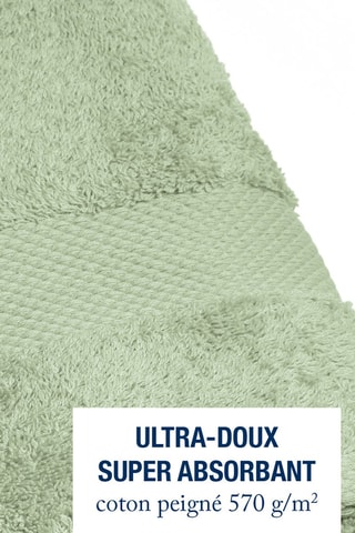 2 toallas de mano - Verde almendra - 50 x 100 cm