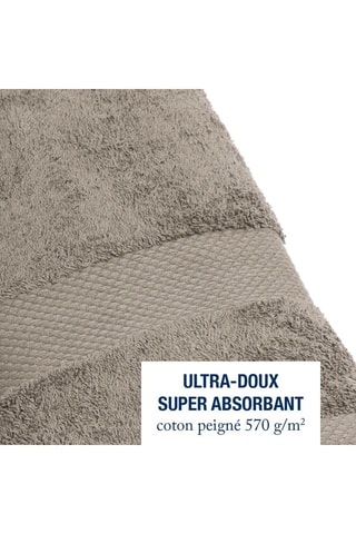 2 toallas de mano - Marrón - 50 x 100 cm