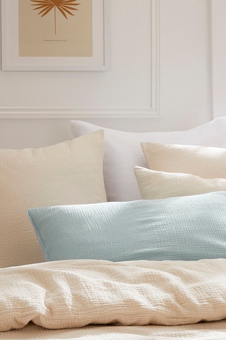 2 fundas de almohada de gasa de algodón 85 hilos/cm² Uni - Topo