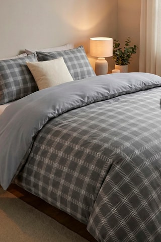 2 fundas de almohada de satén de algodón 80 hilos/cm² Uni - Gris