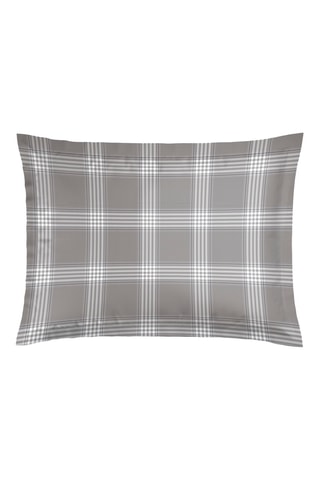 2 fundas de almohada de satén de algodón 80 hilos/cm² Uni - Gris