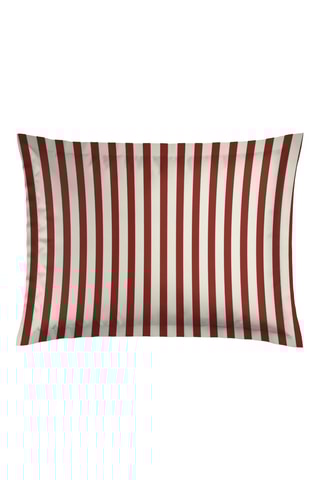 2 fundas de almohada de satén de algodón 80 hilos/cm² Mélya - Rojo