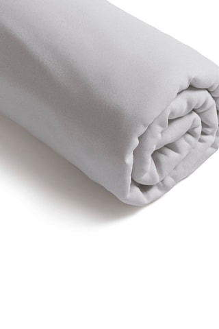 Sábana bajera de satén de algodón 80 hilos/cm² Uni - Gris