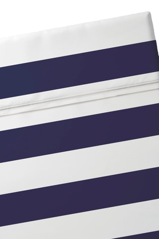 Sábana encimera de satén de algodón 80 hilos/cm² Marinière - Azul