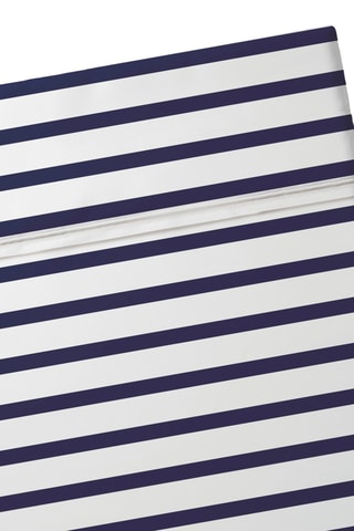 Sábana encimera de satén de algodón 80 hilos/cm² Marinière - Azul