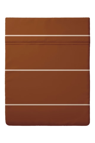 Sábana encimera de satén de algodón 80 hilos/cm² Margaux - Castaño