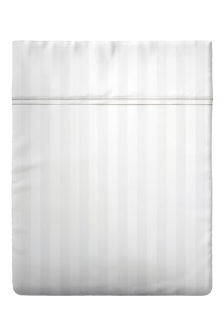 Sábana encimera de satén de algodón 80 hilos/cm²  Dobby - Blanco