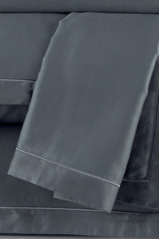 Sábana encimera de satén de algodón 80 hilos/cm²  Uni 1 baratta - Gris oscuro