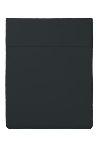 Sábana encimera de satén de algodón 80 hilos/cm²  Uni 1 baratta - Negro