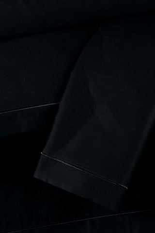 Sábana encimera de satén de algodón 80 hilos/cm²  Uni 1 baratta - Negro