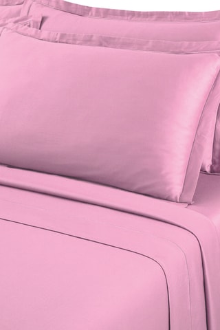 Sábana encimera de satén de algodón 80 hilos/cm²  Uni 1 baratta - Rosa