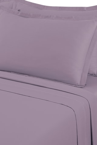 Sábana encimera de satén de algodón 80 hilos/cm²  Uni 1 baratta - Violeta