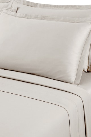 Sábana encimera de satén de algodón 80 hilos/cm² Uni 1 baratta - Beige