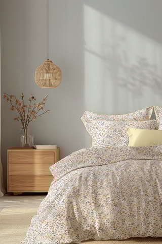 Juego de nórdico de satén de algodón 80 hilos/cm² Havre d'ambre - Blanco