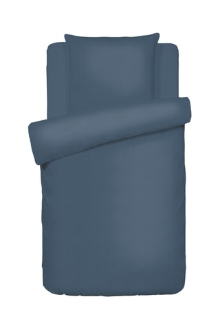 Juego de nórdico de gasa de algodón 85 hilos/cm² Uni - Azul