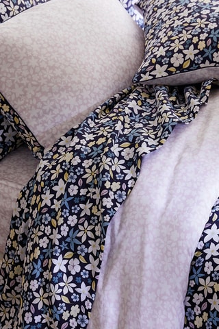 Juego de nórdico de satén de algodón 80 hilos/cm² Etoile de printemps - Azul