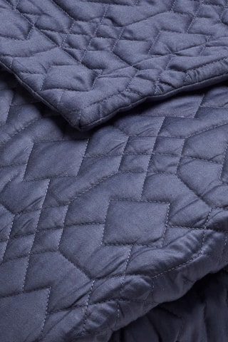 Colcha de satén de algodón 80 hilos/cm² Elisabeth - Azul