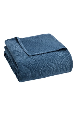 Colcha de pana  Flower - Azul