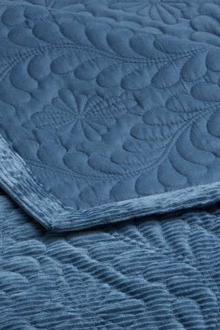 Colcha de pana  Flower - Azul