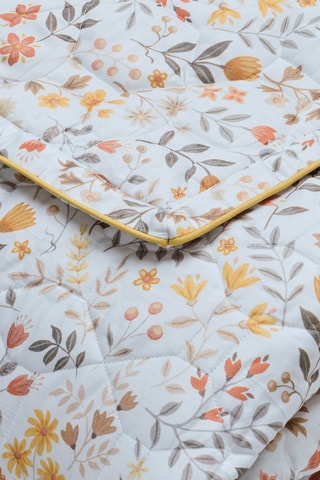 Colcha de satén de algodón 80 hilos/cm² Havre d'ambre - Blanco