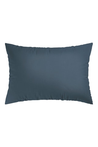 2 fundas de almohada de gasa de algodón 85 hilos/cm²  Uni - Azul