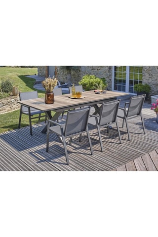 Conjunto de jardim Floride - 6 lugares Mesa extensível