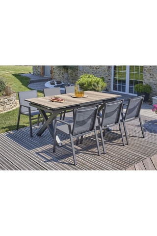 Conjunto de jardim Floride - 6 lugares Mesa extensível
