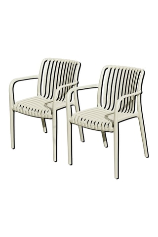 2 cadeirões de jardim empilháveis Tiago - Areia