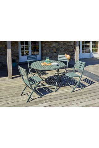 Conjunto de jardim Marius redondo caqui - 4 lugares