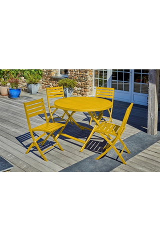 Conjunto de jardim Marius Amarelo-mostarda - 4 lugares