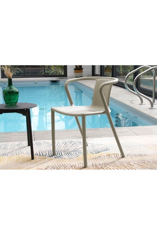 2 cadeirões de jardim empilháveis Diego   Areia