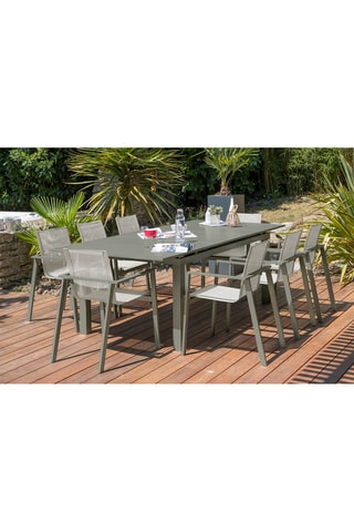 Mesa extensível de 8/10 lugares Miami - 180/240 x 100 x 77 cm