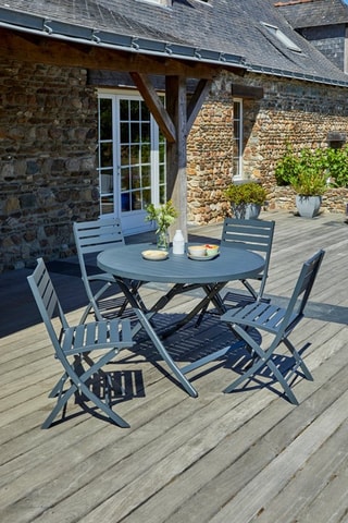 Conjunto de jardim redondo Marius - 4 lugares