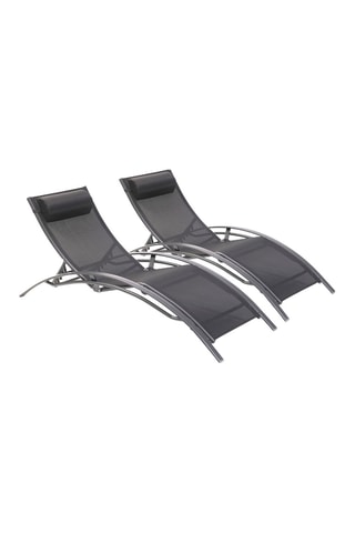 2 espreguiçadeiras empilháveis CL76 - 170 x 67 x 30 cm