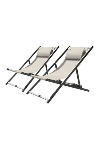 2 espreguiçadeiras Julia - 93/102 x 58 x 100/79 cm