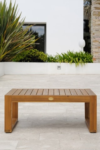 Conjunto de jardim em madeira de acácia Aracaju - 4 lugares