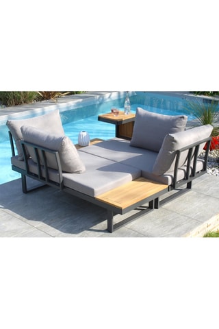 Conjunto de jardim modulável em madeira de acácia Tokyo - 4 lugares