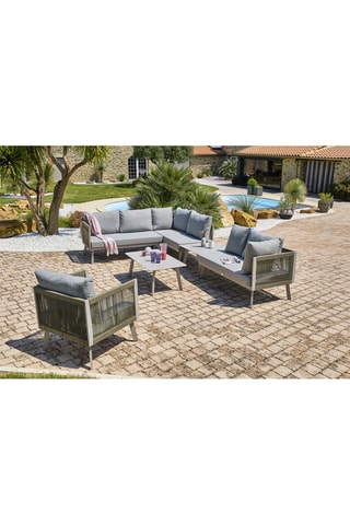 Conjunto de jardim de canto Manosque 7 lugares