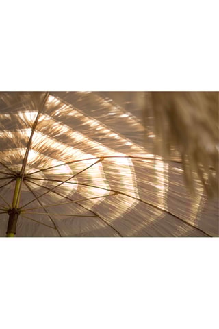 Guarda-sol redondo com franjas com pé Hawai - Diâmetro tecido 200 cm