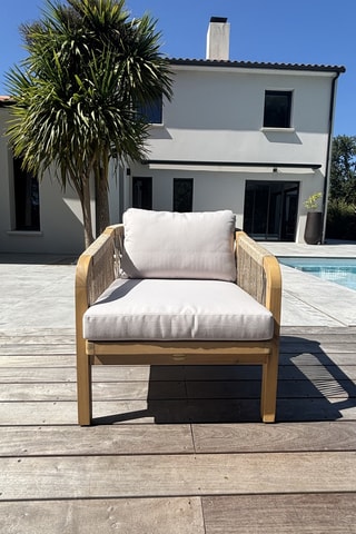 Conjunto de jardim Serena - Bege - 7 lugares