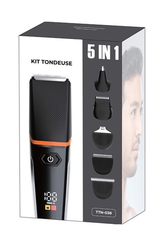 Cortapelo para barba recargable 5 en 1 - 6 longitudes de corte