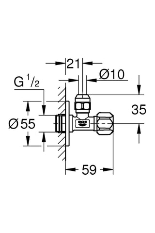 Grifo de escuadra 1/2"